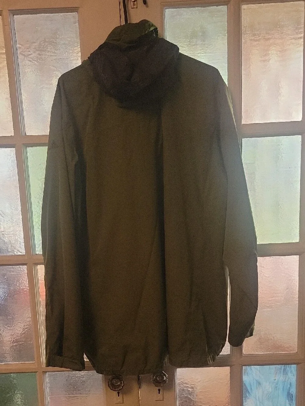 Adidas Green Hooded Climaproof Windbreaker Jacket